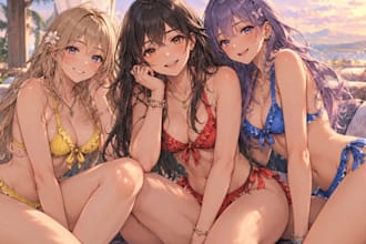 draw bara, yuri, ecchi, sfw nsfw, anime character or fanart