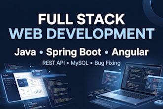 develop a full stack web app using java spring boot and angular