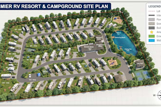 create rendering of plat map, site plan, campground map, layout in autocad