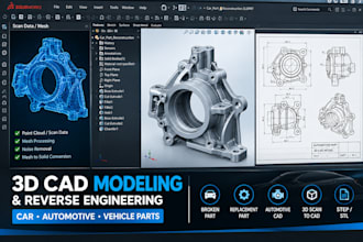 do 3d scan to cad brake and suspension parts