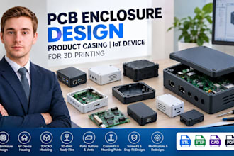 pcb enclosure design product casing iot device for 3d printing