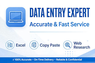 do accurate data entry and web research work