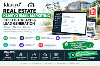 set up real estate klaviyo marketing cold outreach and qualified lead generation