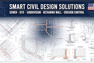 sewer layout site plan subdivision plan retaining wall erosion plan utah ohio