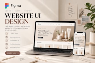 design a modern and aesthetic website UI in figma