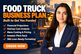 write a food truck business plan for sba loan and investors