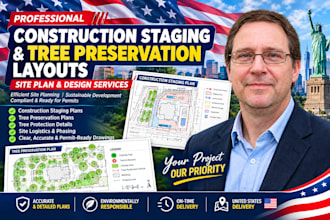 design construction staging and tree preservation layouts