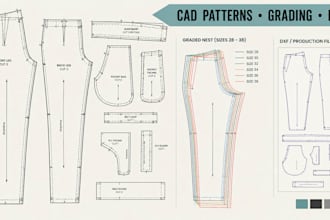 create optitex cad sewing patterns, grading and dxf production files