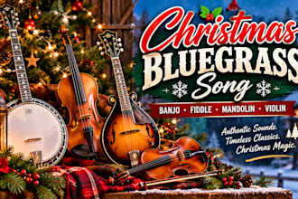 create  christmas bluegrass songs with fiddle banjo mandolin violin