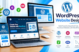design a fast responsive wordpress website with elementor