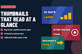 design an eye catching youtube thumbnail in 2 days