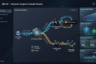 integrate jev ai api, build ai agent routing, and claude workflows
