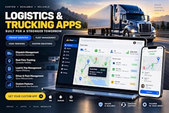 develop custom logistics app freight dispatch trucking app and fleet soft