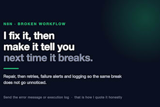 fix your broken n8n workflow and add error handling
