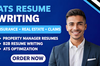 write ats resume insurance real estate claims  property manager b2b