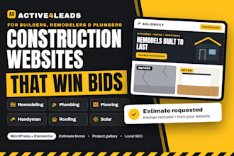 do lead website for construction roofing solar remodel plumber flooring handyman