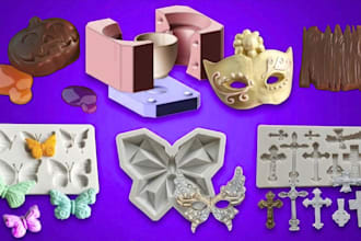 design custom 3d cad model for silicone mold, resin casting and chocolate mold