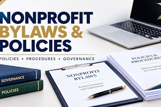 create nonprofit bylaws policies procedures and compliance documents