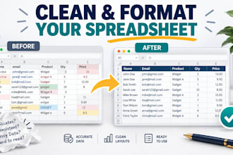 clean and format your excel or CSV product data