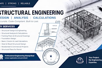 design structural engineer, structural analysis and calculations