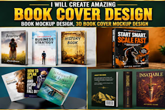 create amazing book cover design book mockup design 3d book cover mockup design