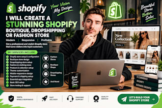 create a premium shopify boutique, or fashion store