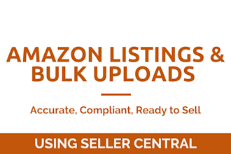 create and optimize amazon listings, single or bulk