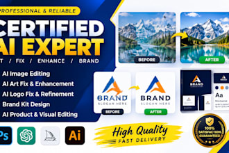 fix ai art, fix flaws, fix ai logo, brand kit , and ai image editing