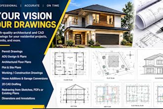 create permit drawings, adu plans, architectural and plot plans