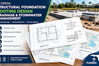 draw florida structural foundation footing design drainage stormwater management
