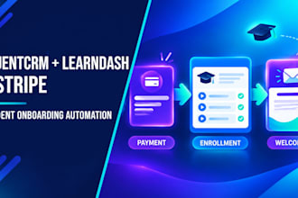 set up fluentcrm learndash stripe student onboarding automation
