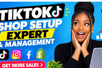 set up tiktok shop, shopify store, facebook shop and instagram shop