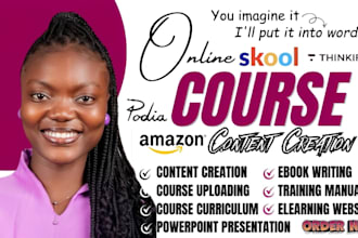 create online course content course creation ebook writer and book formatting