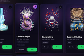 create animated virtual gifts, avatar frames, and entry effects for stream