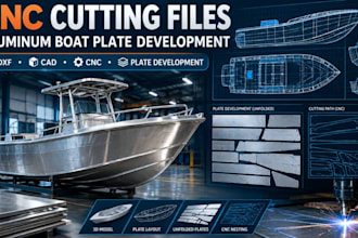 create cnc cutting files, plate development for your aluminum boat