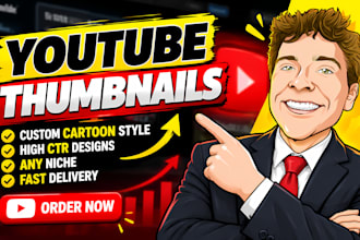 design custom cartoon youtube thumbnails