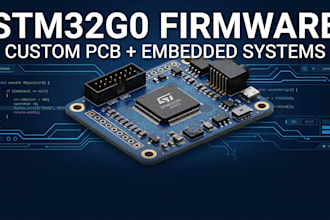 develop compact stm32g0 mcu module, custom pcb, and embedded firmware