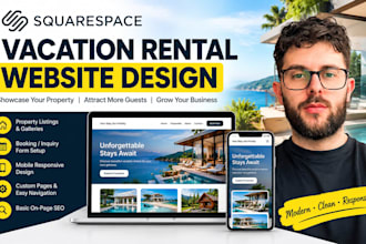 design squarespace website redesign squarespace vacation and rental website