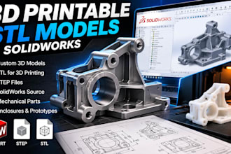 design 3d printable stl models in solidworks