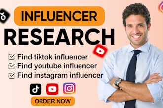 influencer research instagram, tiktok and youtube