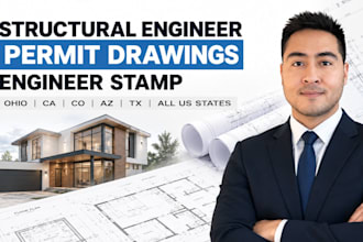 provide missouri ohio california stamp structural engineering permit drawings