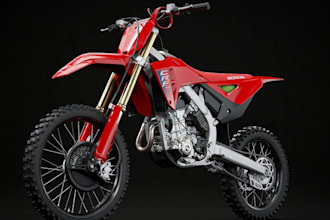 render 3d dirt bike for commercial website, realistic 3d engine, glb for webgl