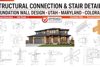 connection and stair structural details foundation wall design utah maryland co