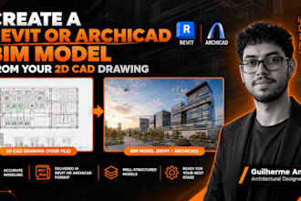 create a revit or archicad bim model from your 2d cad
