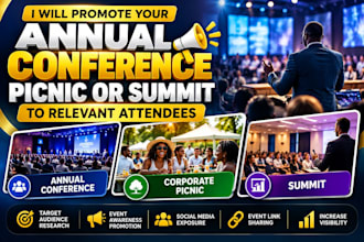 promote your annual conference, picnic, summit to relevant attendees