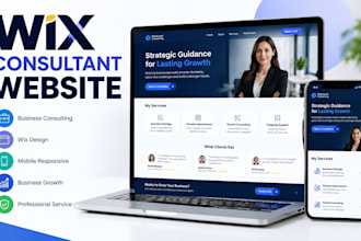design responsive wix business consultant website for service promotion