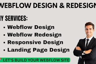 design, redesign and optimize your webflow website