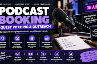 do podcast booking, guest pitching and outreach
