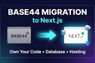 migrate your base44 app to nextjs or laravel with your own backend