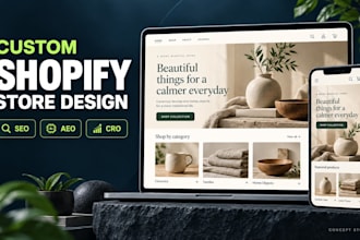 design or redesign a custom shopify store for your brand